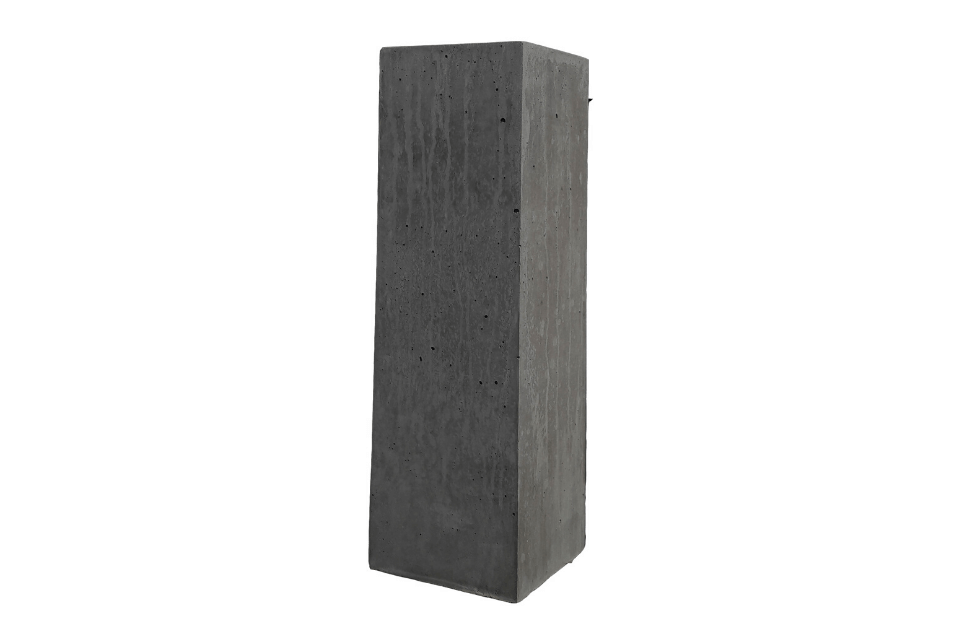 Betonpoer 15x15x50 cm antraciet met strakke rand